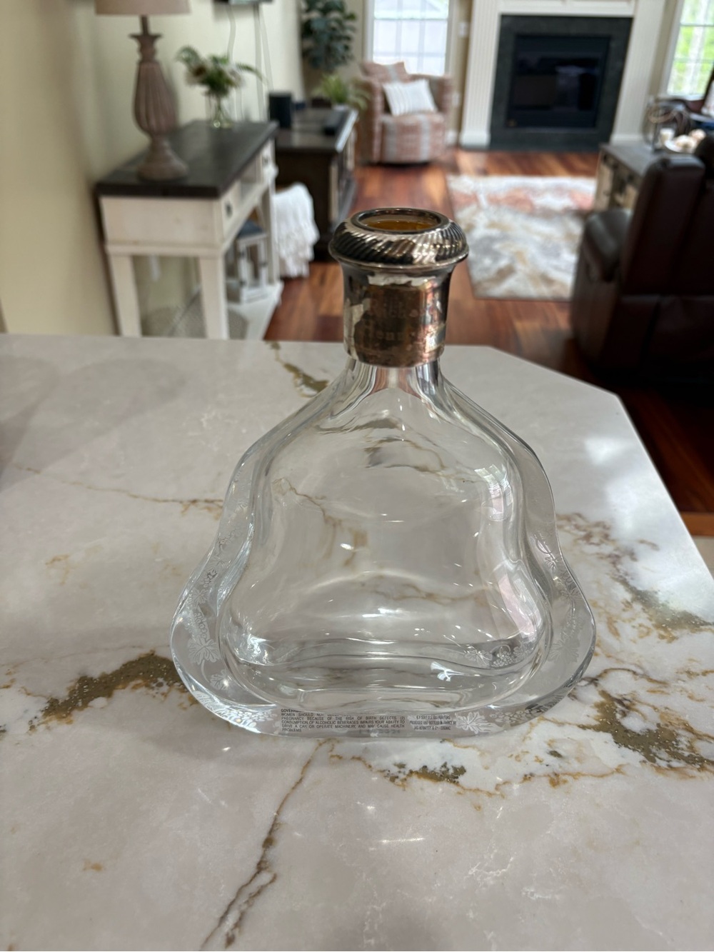 Richard Hennessy Baccarat crystal cognac decanter bottle empty 750ml